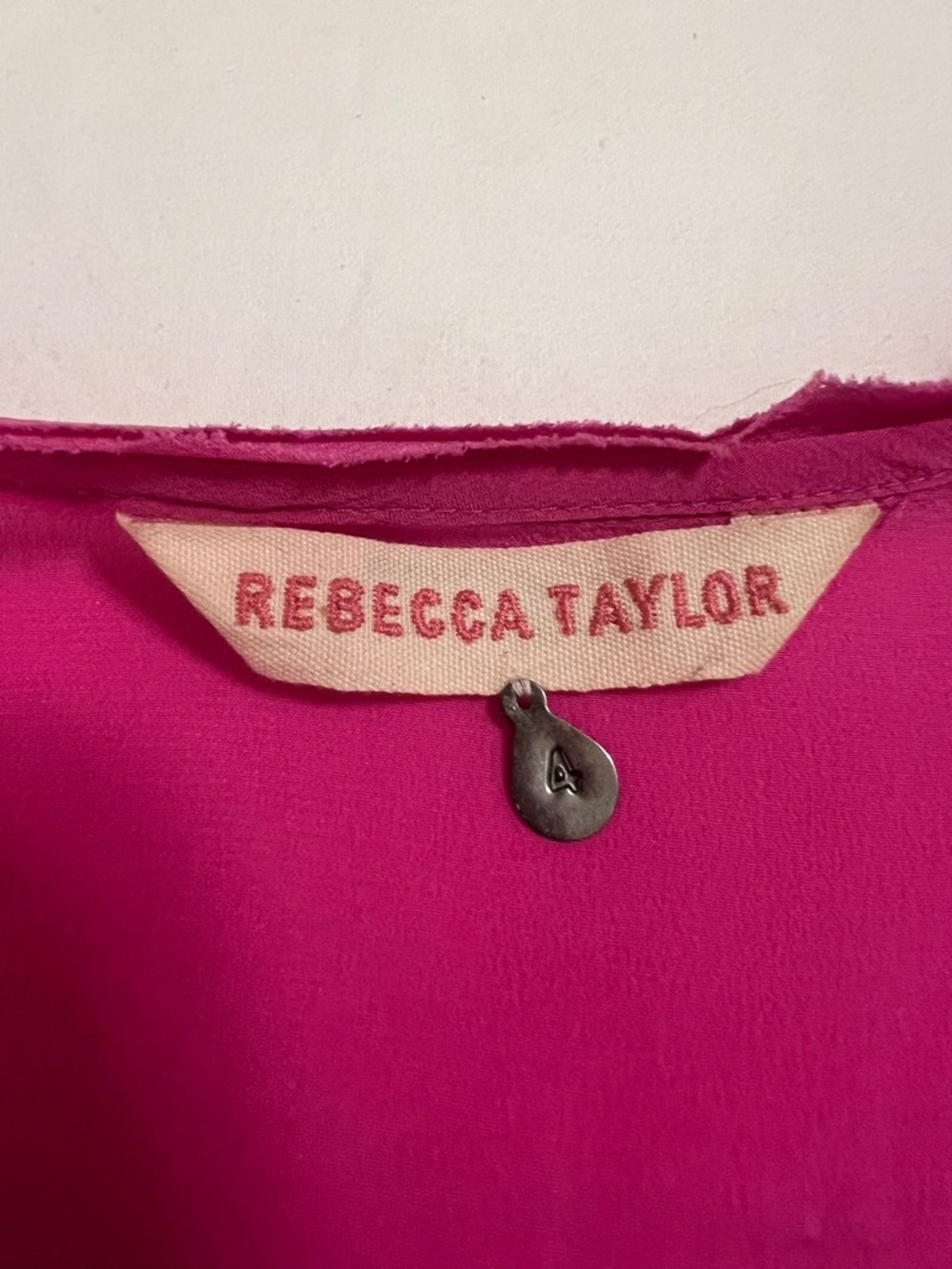 Rebecca Taylor Vibrant Fuchsia Long-Sleeve Peasant Blouse - Picture 2 of 4